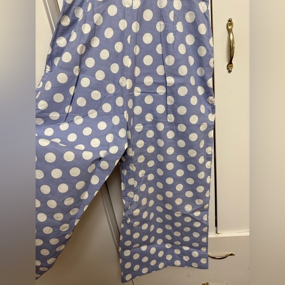 NWOT | Main Strip Blue Polka Dot Jumpsuit/ Romper Midi Size L - Picture 8 of 8